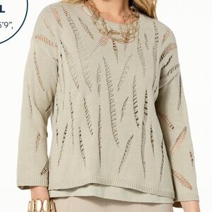 Marla Wynne Sweater with cut outs